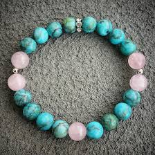 Turquoise Howlite Rose Quartz Natural Stone Yoga Zen Healing Bracelet Available At Bella Turquoise Stone Bracelet Quartz Jewelry Diy Turquoise Bead Bracelet