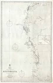 Details About 1872 Phillip King Admiralty Chart Or Map Of Western Australia Perth