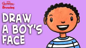 Now you can go ahead and color the faces in. How To Draw A Boy S Face Easy Drawing For Kids Youtube