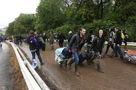 Over 90 names already announced. First Pictures Of Soggy Festival Goers Arriving At A Very Wet Download 2019 Nottinghamshire Live