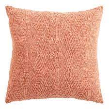 Pillow 7inch x 15inch bolster loop tassels terracotta detail. Kayla Washed Terracotta Pillow Terracotta Pillows Pillows Accent Throw Pillows