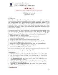 Laporan perencanaan pemasaran makanan internasional berdasarkan segmentasi pasar. Pdf Segmentasi Pasar Penargetan Pasar Dan Pemosisian