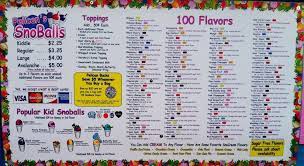 Snoballs Menu Boards Shaved Ice