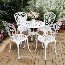 Ice bucket side table by hanamint Set Of 5pcs Cast Aluminum Garden Furniture Dining Set 4 Chairs With Table 23 6 Cast Aluminium Garden Furniture Aluminium Garden Furniture Garden Furniture Sets