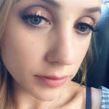 I am working, looking down at my laptop, but I look like I'm sleeping bc  Tara always makes my eyelashes so long and thick. Like a Disney Princess  without the C-Cups. Hair: @