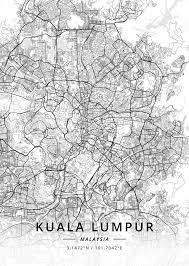Ikea sammanhang etagere murale noir ideal pour creer une petite presentation le contenu est facile d acces et peut etr wall shelves ikea ikea must haves. Kuala Lumpur Malaysia Light Map Art Print By Designer Map Art X Small Map Art Map Art Print City Maps Illustration