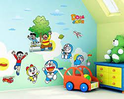 24 99 Fangeplustm Cartoon Doraemon Diy Removable Art Mural Vinyl Waterproof Wall Stickers Kids Room Wallpaper Stickers Wall Stickers Murals Nursery Decals