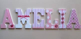 Personalized Name Letters For Nursery Or Kids Room Decoupage Letters Painting Wooden Letters Wooden Letters Decorated