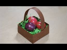 Basteln mit kindern zu ostern: Osterkorbchen Basteln Ostern Basteln Mit Papier Osterkorb Osterbasteln Youtube