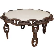 Boat Anchor Chain Table With Reclaimed Marble 1stdibs Com Steel Furniture Furniture Disposal Furniture