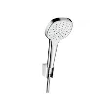 Shower systems include other luxurious elements for your shower, like a handheld shower head, steam shower or wall jets. Hansgrohe Croma Select E 26424400 Croma Select E 1jet Porter Set 1 25 M White Chrome