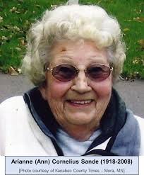 Arianne “Ann” Cornelius Sande (1918-2008)