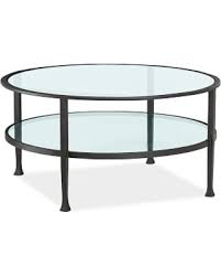 Blackened bronze medium round glass coffee table with shelf. Great Prices For Tanner Round Coffee Table Blackened Bronze 36 L