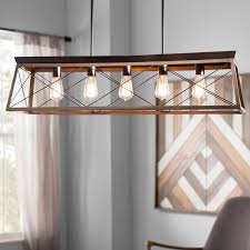 Laurel Foundry Modern Farmhouse Delon 5 Light Kitchen Island Linear Pendant Reviews Wayfair