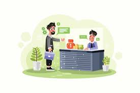 Saving Money In The Bank Vector Illustration Ai Eps