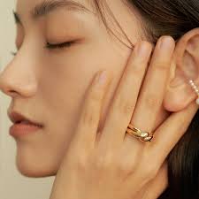 Tatiana-金色可頌扭結戒指