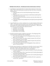 Genetics summative assessment review sheet. Multiple Choice Review Mendelian Genetics