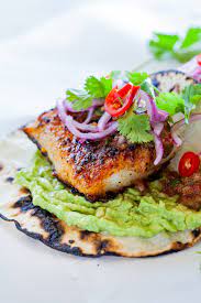 Season tilapia fillets with salt and pepper. Pan Seared Fish Tacos With Smashed Avocado Simply Delicious