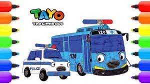 Click on desired graphic to view printable coloring image of different size Tayo The Little Bus Coloring Pages Pat Tayo The Police Car Drawing Coloring Youtube