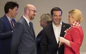 The croatian president rounded off a successful week by playing her part in the nato summit and watching her nation reach their first ever world cup. Croatia President Celebrates World Cup Win At Nato Summit