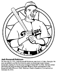 For boys and girls, kids and adults, teenagers and toddlers, preschoolers and older kids at school. Jackie Robinson Baseball Player Coloring Page Crayola Com