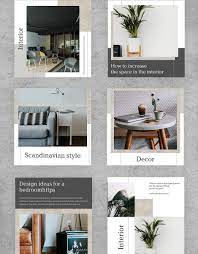 Interior Social Media Template Interior Design Portfolio Layout Interior Design Instagram Interior Design Template