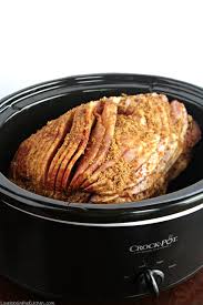Seal up your crock pot and set it to cook on low for 4 hours. Slow Cooker Maple Brown Sugar Ham Love To Be In The Kitchen