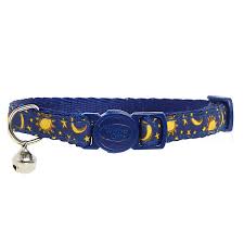 Made of 100% genuine leather, it's built for style and durability, with sturdy stitching that can stand up to daily wear, from the streets to the trails! Whisker City Moons Stars Breakaway Cat Collar Cat Collars Petsmart