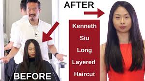 Love the silky sleek hair and the most flattering hairstyles of asian women? Kenneth Siu Long Layers Haircut On Asian Hair Thesalonguy Youtube