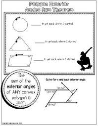 Polygon Interior Angle Sum Exterior Angle Sum Theorems Doodle Notes Exterior Angles Interior And Exterior Angles Interior Design School