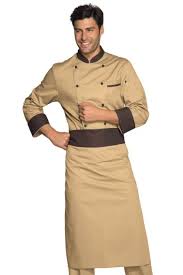 Veste Chef Cuisinier Biscuit Lisere Marron Cacao Chef Cuisinier Cuisinier Tenue Cuisinier