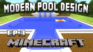 Minecraft Tutorial How To Build A Modern Swimming Pool House Building Swimming Pool House Minecraft Tutorial Pool