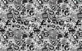Doodle Backgrounds Black And White Cartoon Cartoon Wallpaper Black Wallpapers Tumblr