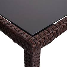 Mit einem gartentisch aus rattan schaffen sie einen optisch ansprechenden mittelpunkt. Poly Rattan Tisch Hwc G19 Gartentisch Balkontisch 120x75cm Braun