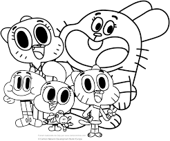 Disegno Di Famiglia Watterson Lo Straordinario Mondo Di Gumball Da Colorare Disegni Disegni Da Colorare Disegno Di Cartoni