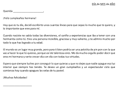Carta De Cumpleanos Para Una Hermana Formatos Y Ejemplos Carta De Cumpleanos Para Una Hermana