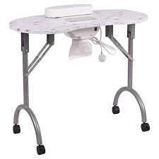 Giantex Folding Portable Vented Manicure Table Nail Desk Manicure Table Nail Desk Portable Manicure Table