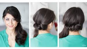 Short hair looks amazing when tossed up in a ponytail. Twisted Side Ponytail Youtube