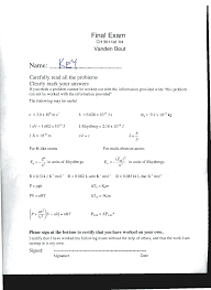 The jee main april answer key 2021 contains correct answers to questions asked in the exam. Final Exam With Answer Key Principles Of Chemistry I Ch 301h Docsity