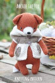 Little Fox Toy Knitting Pattern Knitted Toy Pattern Stuffed Etsy In 2021 Stuffed Animal Patterns Animal Knitting Patterns Knitted Stuffed Animals
