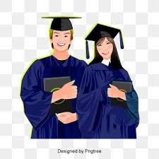 College Student Graduation Cartoon Baccalaureate Gown Hand Hand Drawn Characters Graduation Season College Student Wearing Bachelor S Gown Baccalaureate Drawn C