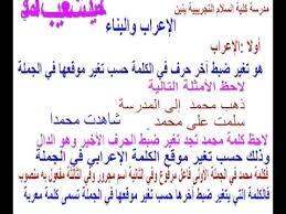 الاعراب والبناء 1 Avi Youtube