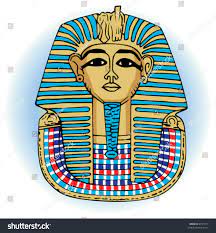 Paint metallic blue stripes onto the top of the mask and on the side pieces. King Tutankhamen Vector Egyptian Death Mask Royalty Free Stock Vector 8791117 Avopix Com