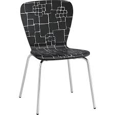 Felix Black White Pattern Side Chair In Dining Chairs Crate And Barrel Black White Pattern Side Chairs White Patterns