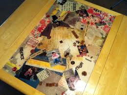 The legs are metal which gives it some kind of 70s style. Complete Diy Refinished Table Top Idea By Megan Elizabeth
