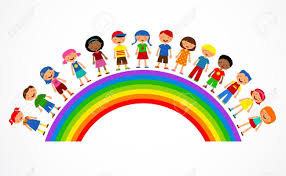 Arcobaleno Con I Bambini Illustrazione Colorata Illustrazione Immagini Arcobaleno
