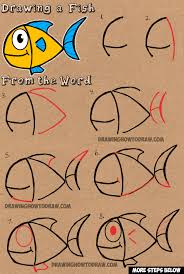 How To Draw A Cartoon Fish From Word Fish Easy Drawing Tutorial For Kids How To Draw Step By Step Drawing Tutorials Learn how to draw a fish with simple step by step instructions. how to draw a cartoon fish from word