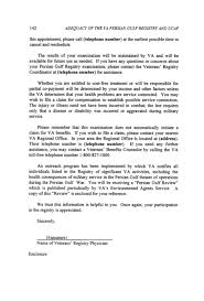 Appendix J Examples Of Persian Gulf Registry Follow Up Letters Adequacy Of The Va Persian Gulf Registry And Uniform Case Assessment Protocol The National Academies Press