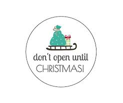 Amazon.com: Don't Open Until Christmas Stickers - Set of 12 : Arts, Crafts  & Sewing