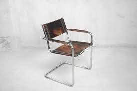 Bauhaus Mg5 Chairs By Matteo Grassi 1960s Set Of 4 In 2020 Bauhaus Cantilever Chair Leather Furniture